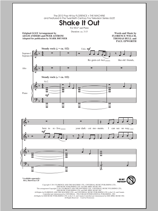 Produktgalerie: Seite 1 von 1 Shake It Out, Mark Brymer, Chor