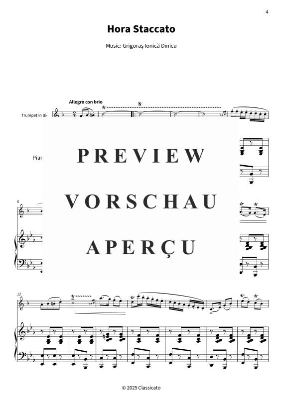 gallery: Hora Staccato, , (Trompete in B und Klavier)