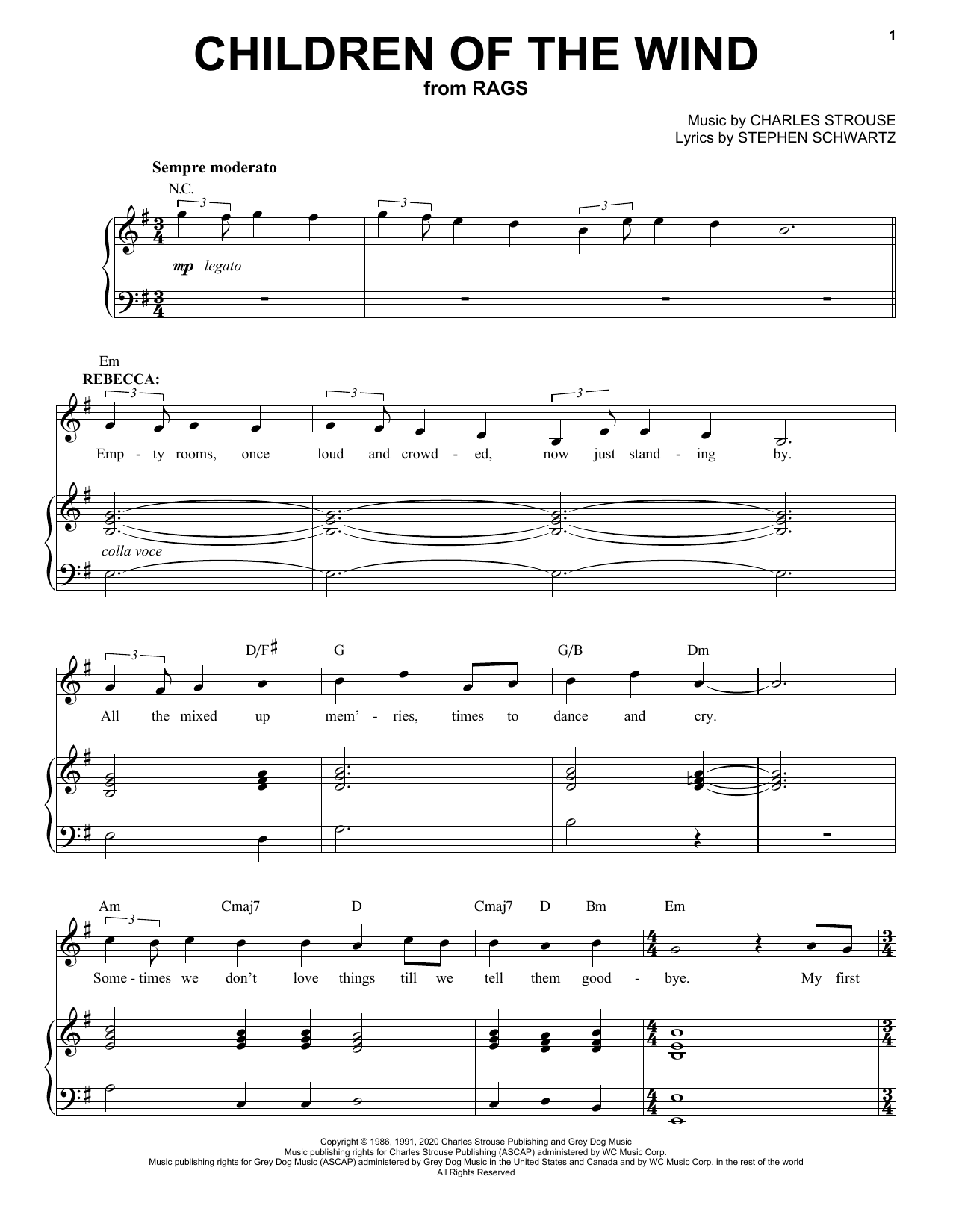 Produktbild zu: Children Of The Wind (from Rags: The Musical)