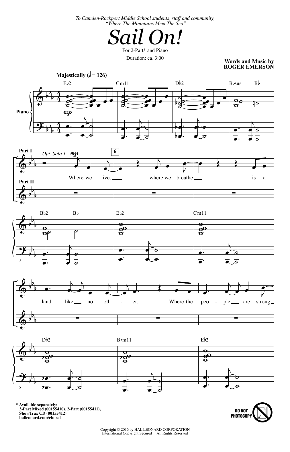 Produktgalerie: Seite 1 von 1 Sail On!, Roger Emerson, Chor