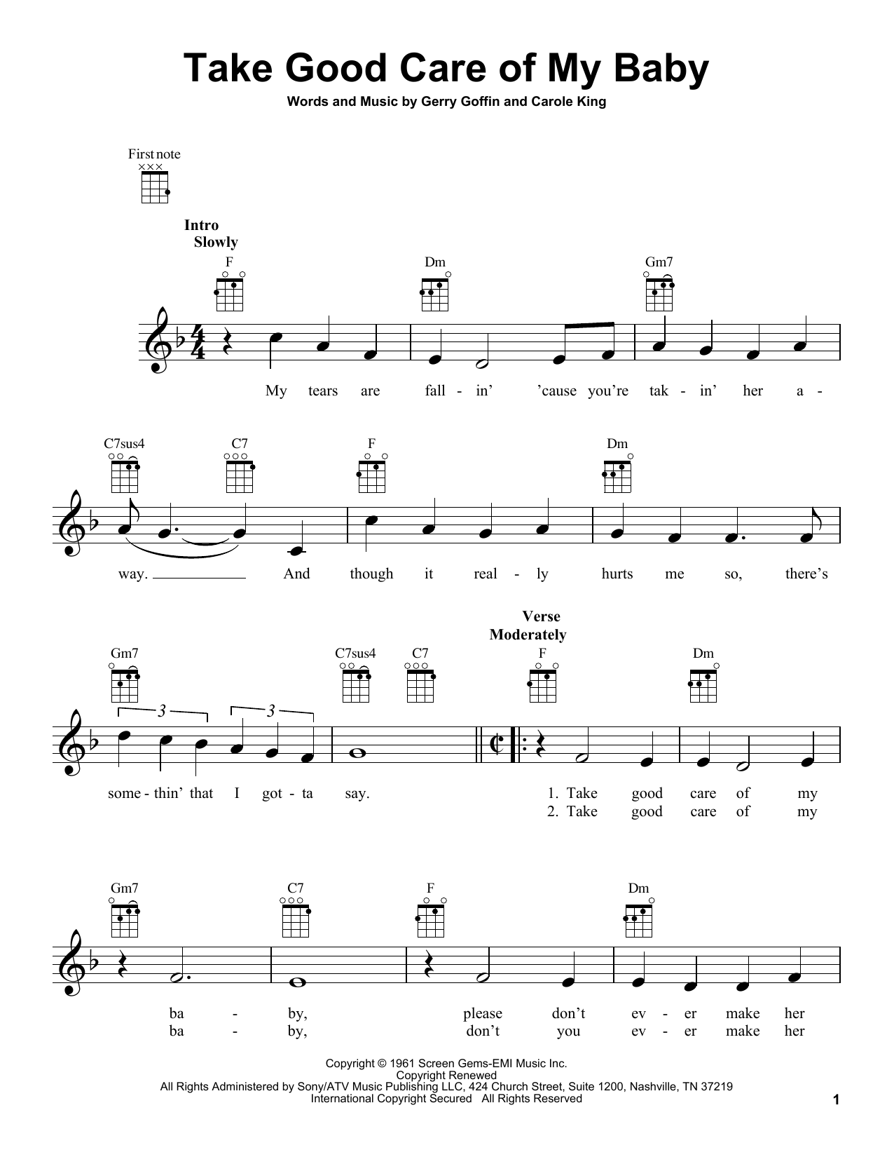 Product gallery: Page 1 of 1 Take Good Care Of My Baby, Carole King