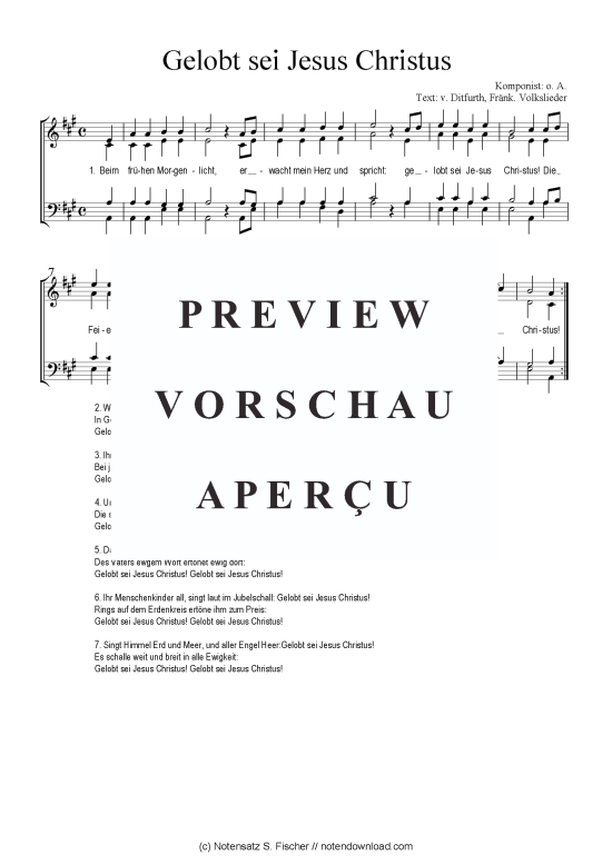 Product picture to: Gelobt sei Jesus Christus Das geistliche Volkslied