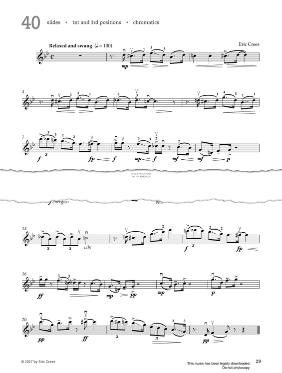 Produktgalerie: Seite 1 von 1 Study No.40 Relaxed And Swung (from '80 Graded Studies For Violin Book One'), Eric Crees, Violine