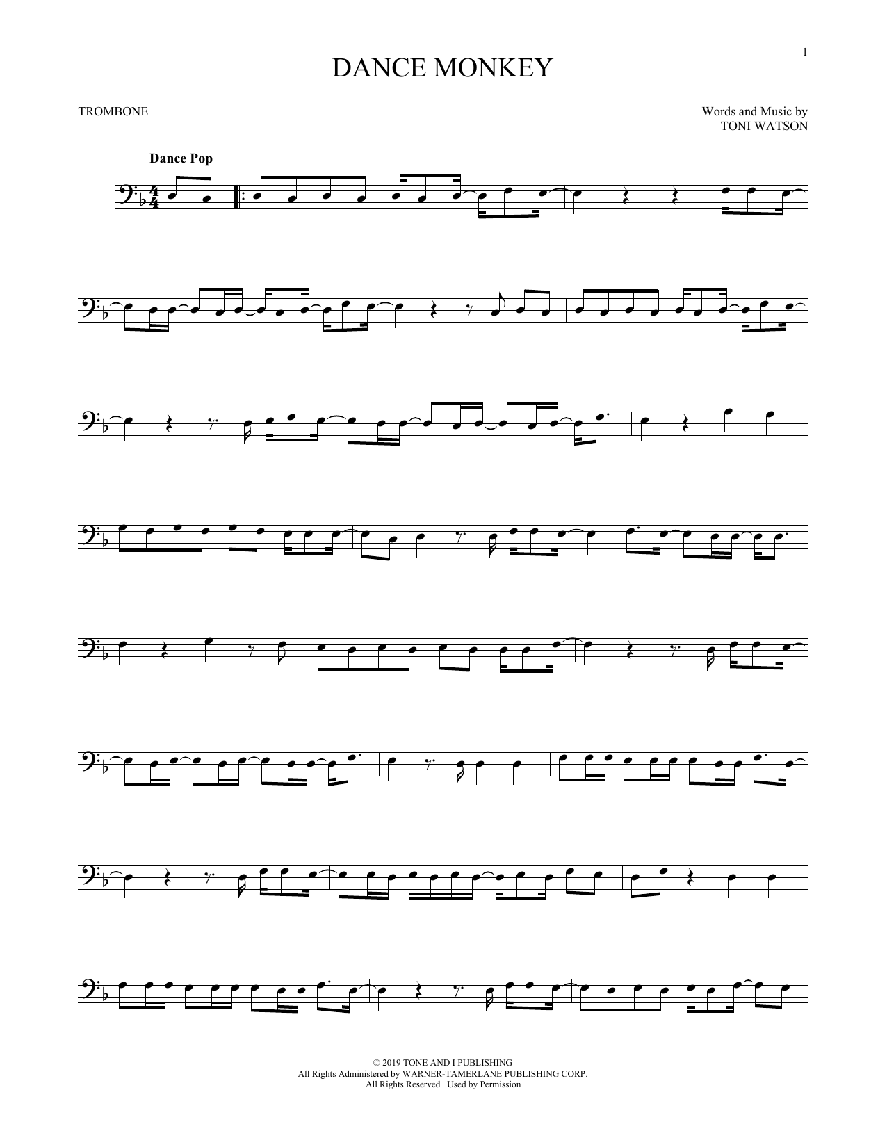 Product gallery: Page 1 of 1 Dance Monkey, Tones And I