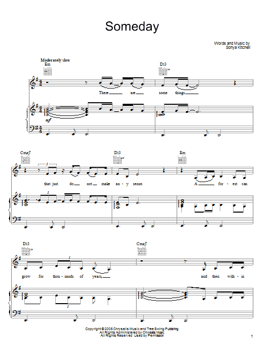 Produktgalerie: Seite 1 von 1 Someday, Sonya Kitchell, Gesang, Gitarre, Klavier
