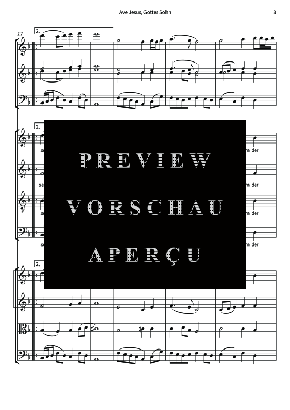 gallery: Ave Jesus, Gottes Sohn, , (mixed choir, soli and strings)