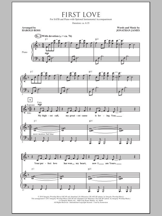 Produktgalerie: Seite 1 von 1 First Love, Harold Ross, Chor