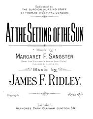 cover: At The Setting Of The Sun, , Gesang, Klavier