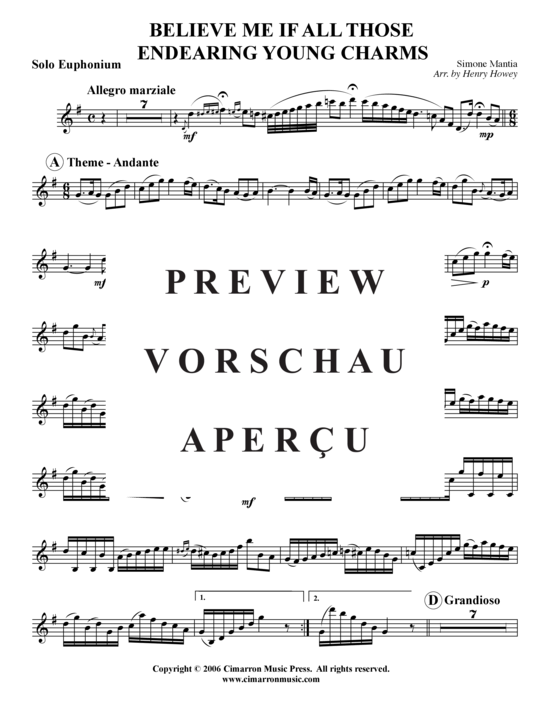 Product gallery: Page 12 of 21 Believe Me If All Those Endearing Young Charms , , (Baritone/Pos + Brass Quartet)