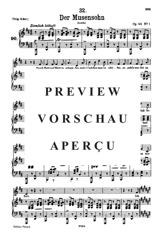 Product gallery: Page 2 of 5 Der Musensohn D.764, , Low Voice and Piano