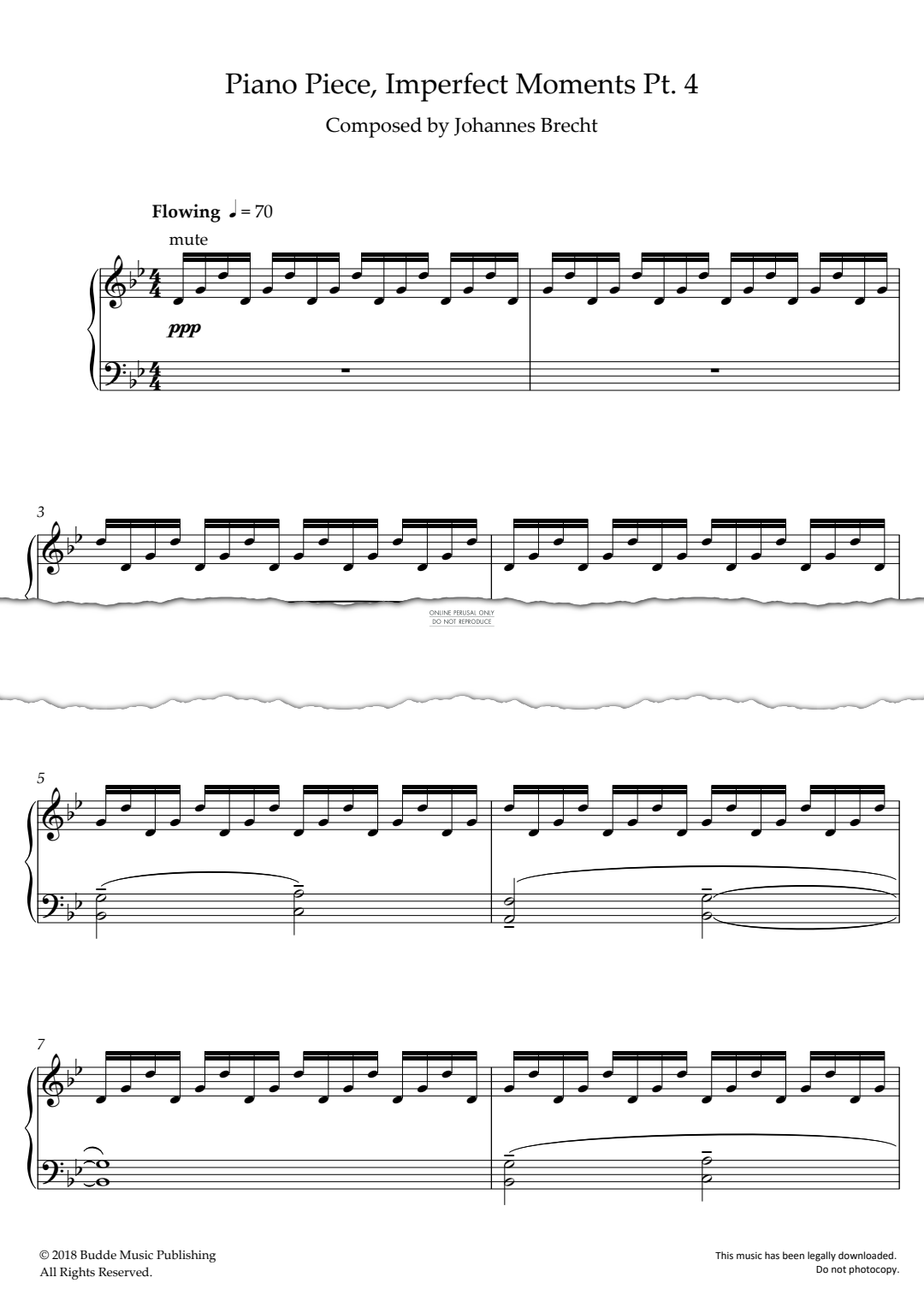 Product picture to: Piano Piece, Imperfect Moments Pt. 4
