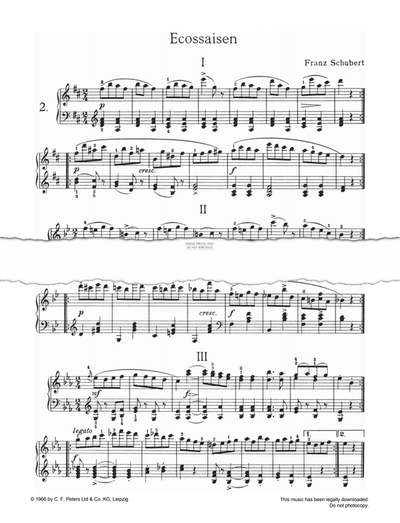 Produktgalerie: Seite 1 von 1 Ecossaisen, Franz Schubert, Klavier