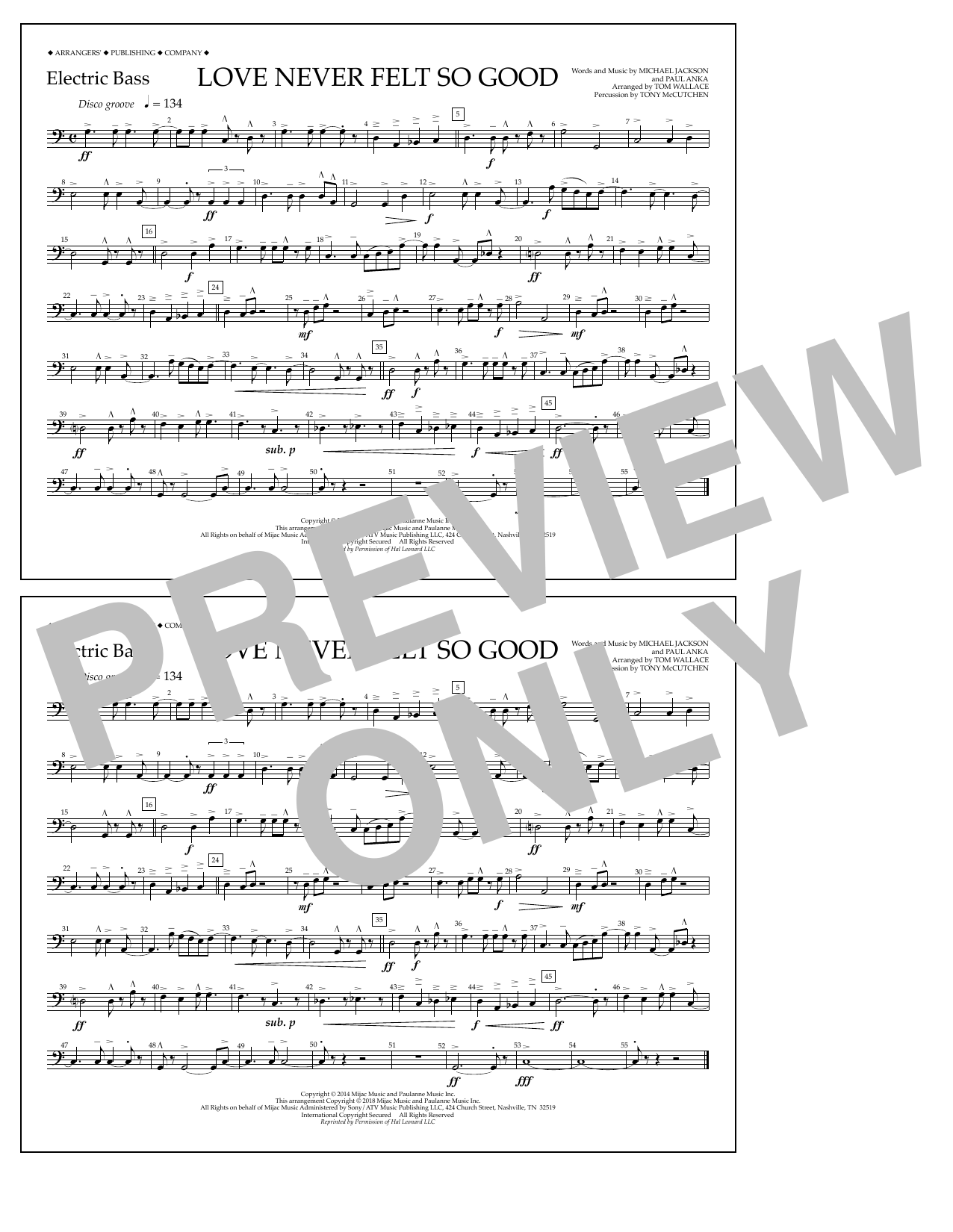 Produktbild zu: Love Never Felt So Good - Electric Bass