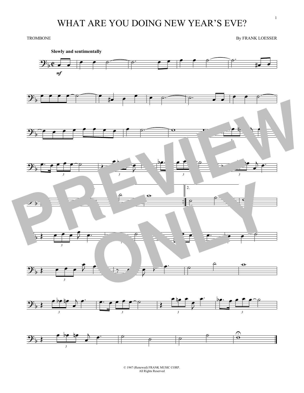Product gallery: Page 1 of 1 What Are You Doing New Year's Eve?, Frank Loesser