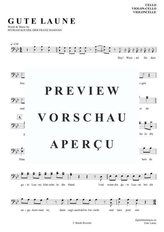 Produktgalerie: Seite 2 von 4 Gute Laune, GroßstadtEngel , Violoncello