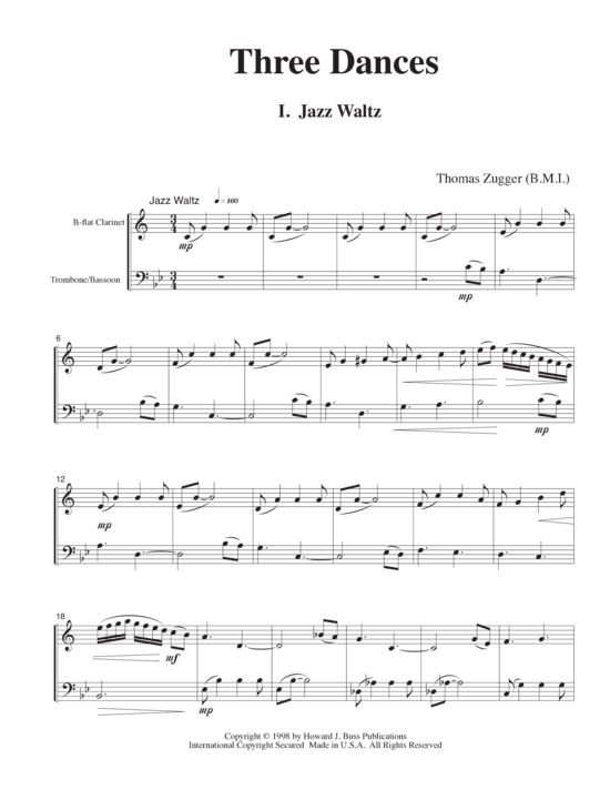 Product picture to: Three Dances Thomas Zugger