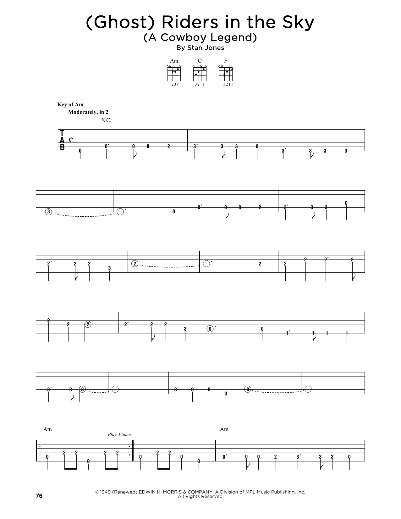 Produktbild zu: (Ghost) Riders In The Sky (A Cowboy Legend)