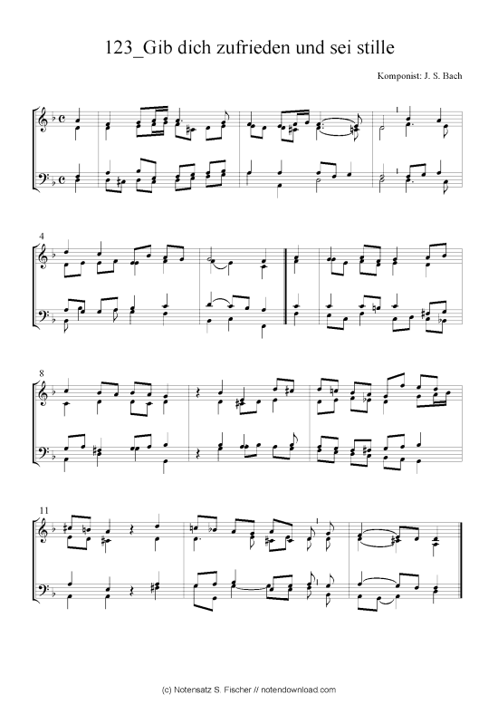 Product picture to: Gib dich zufrieden und sei stille J. S. Bach