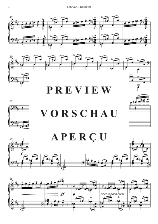 Product gallery: Page 6 of 10 Februar - Karneval - Die Jahreszeiten op. 37b, Nr. 2 , , Piano Solo