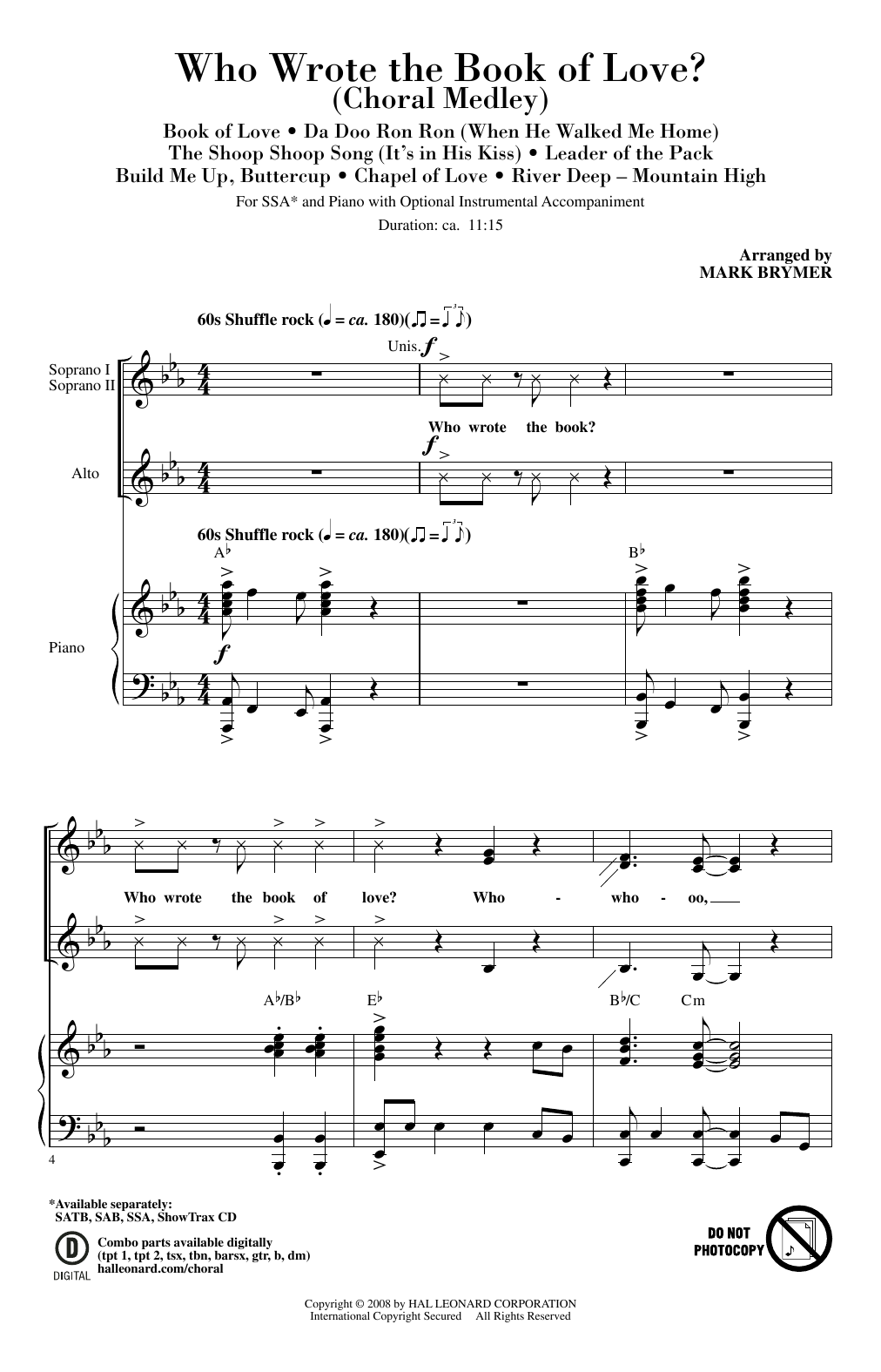 Produktgalerie: Seite 1 von 1 Who Wrote The Book Of Love?, Mark Brymer, Chor