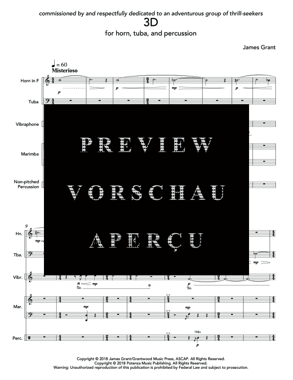 gallery: 3D, , (trio horn in F, tuba and percussion)