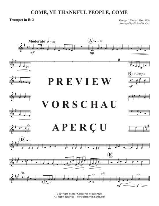 Produktgalerie: Seite 7 von 10 Come, Ye Thankful People Come , , (Blechbläserquintett)