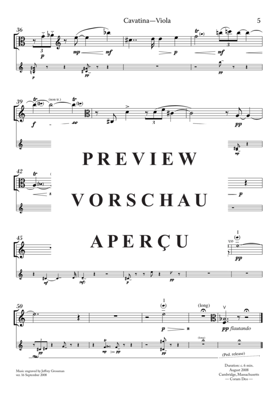 Product gallery: Page 11 of 11 Cavatine , , (viola + piano)