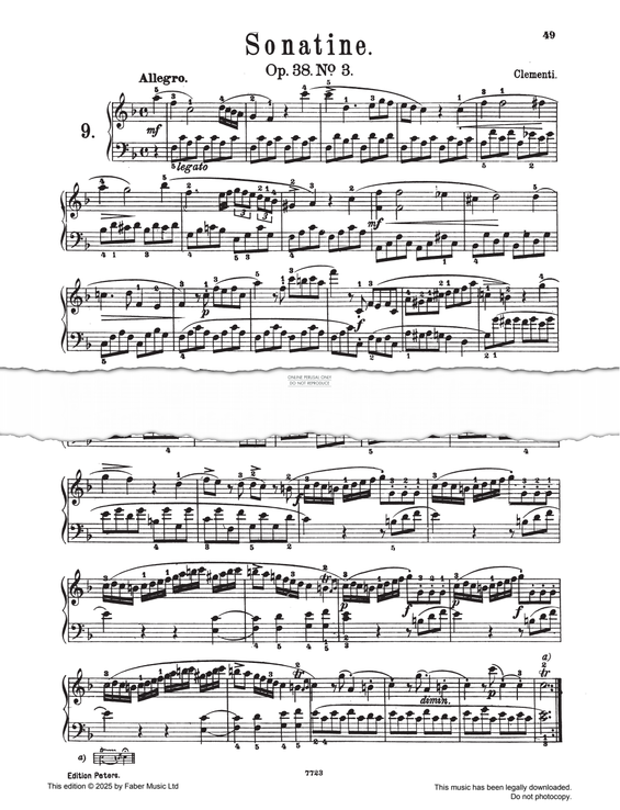 Produktgalerie: Seite 1 von 1 Sonatina in F major Op. 38 No. 3, Muzio Clementi, Klavier