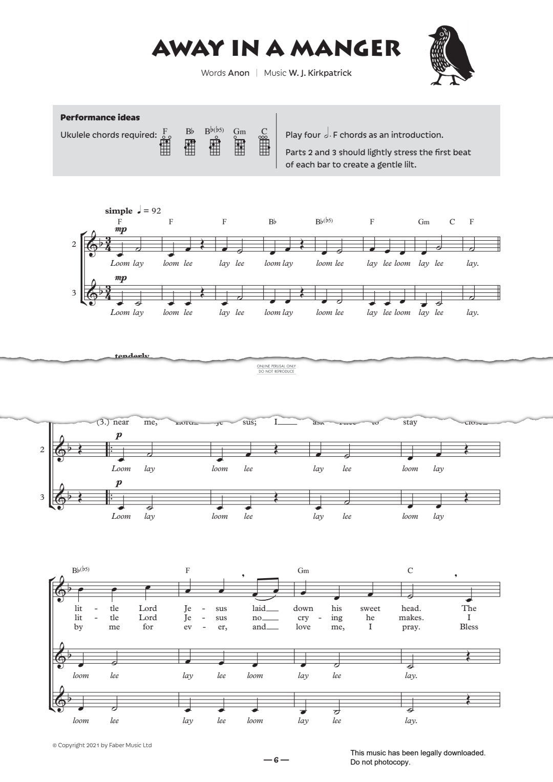 Product gallery: Page 1 of 1 Away In A Manger, W. J. Kirkpatrick