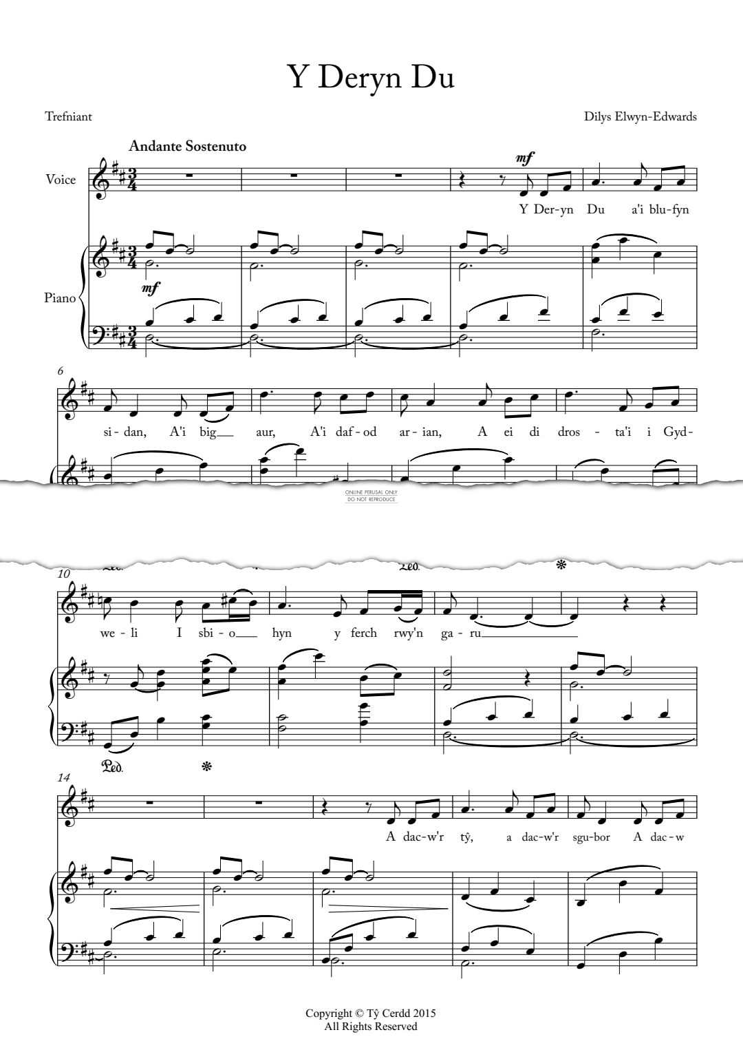 Produktgalerie: Seite 1 von 1 Y Deryn Du (The Blackbird), Welsh Traditional, Gesang