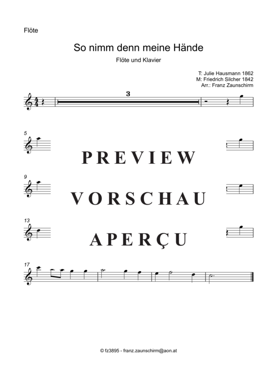 Product gallery: Page 4 of 6 So nimm denn meine Hände , , (flute + piano)