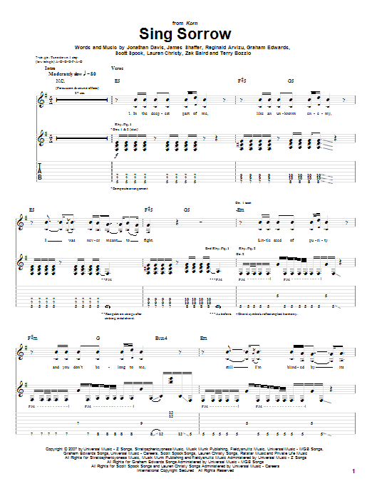 Produktgalerie: Seite 1 von 1 Sing Sorrow, Korn, Gitarre