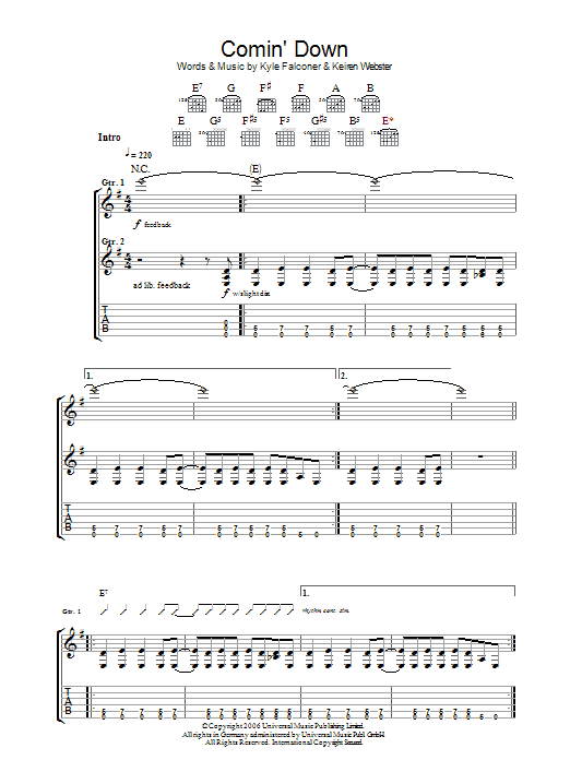 Produktgalerie: Seite 1 von 1 Comin' Down, The View, Gitarre