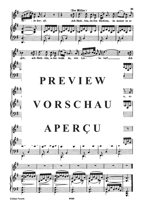 gallery: Der Müller und der Bach D.795-19 (Die Schöne Müllerin) , ,  (Gesang hoch + Klavier)