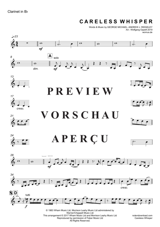 gallery: Careless Whisper , Michael, George, (Woodwind Quintet)