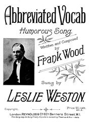 cover: My Abbreviated Vocab, Frank Wood, Gesang, Klavier