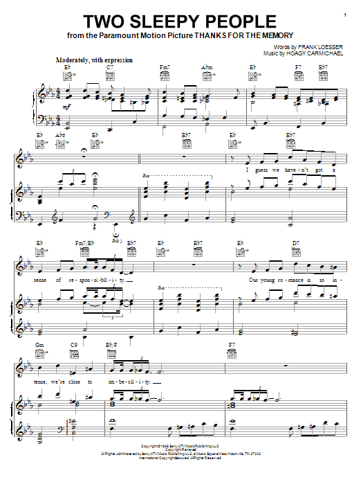 Product gallery: Page 1 of 1 Two Sleepy People, Hoagy Carmichael