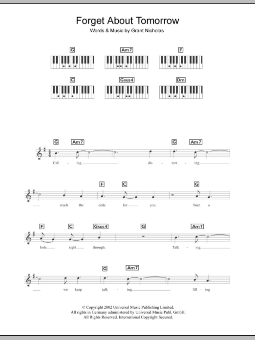 Produktbild zu: Forget About Tomorrow
