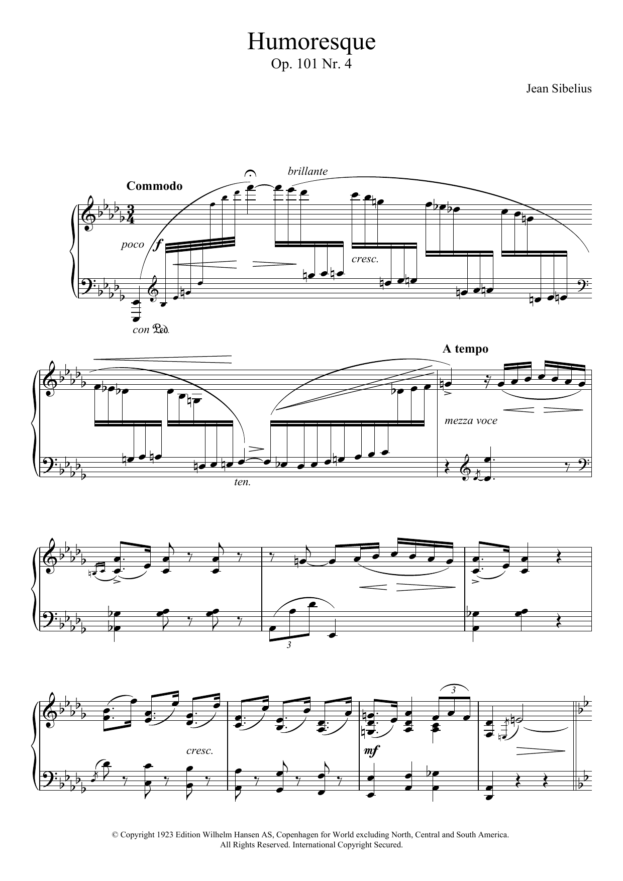 Product picture to: 5 Morceaux Romantiques, Op.101 - IV. Humoresque
