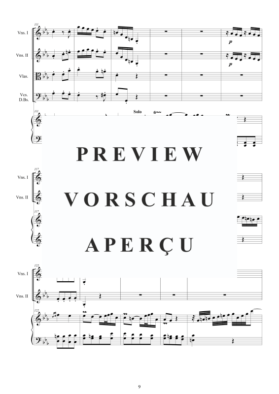 Produktgalerie: Seite 10 von 11 Cembalo Konzert Nr. 5 in Es-Dur, , Cembalo und Streichorchester