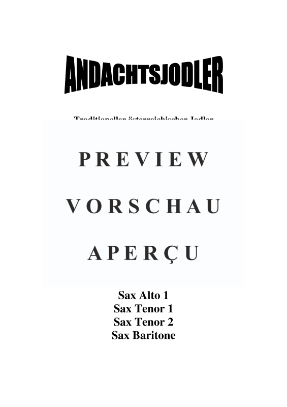 gallery: Andachtsjodler, , Saxophonquintett AATTB