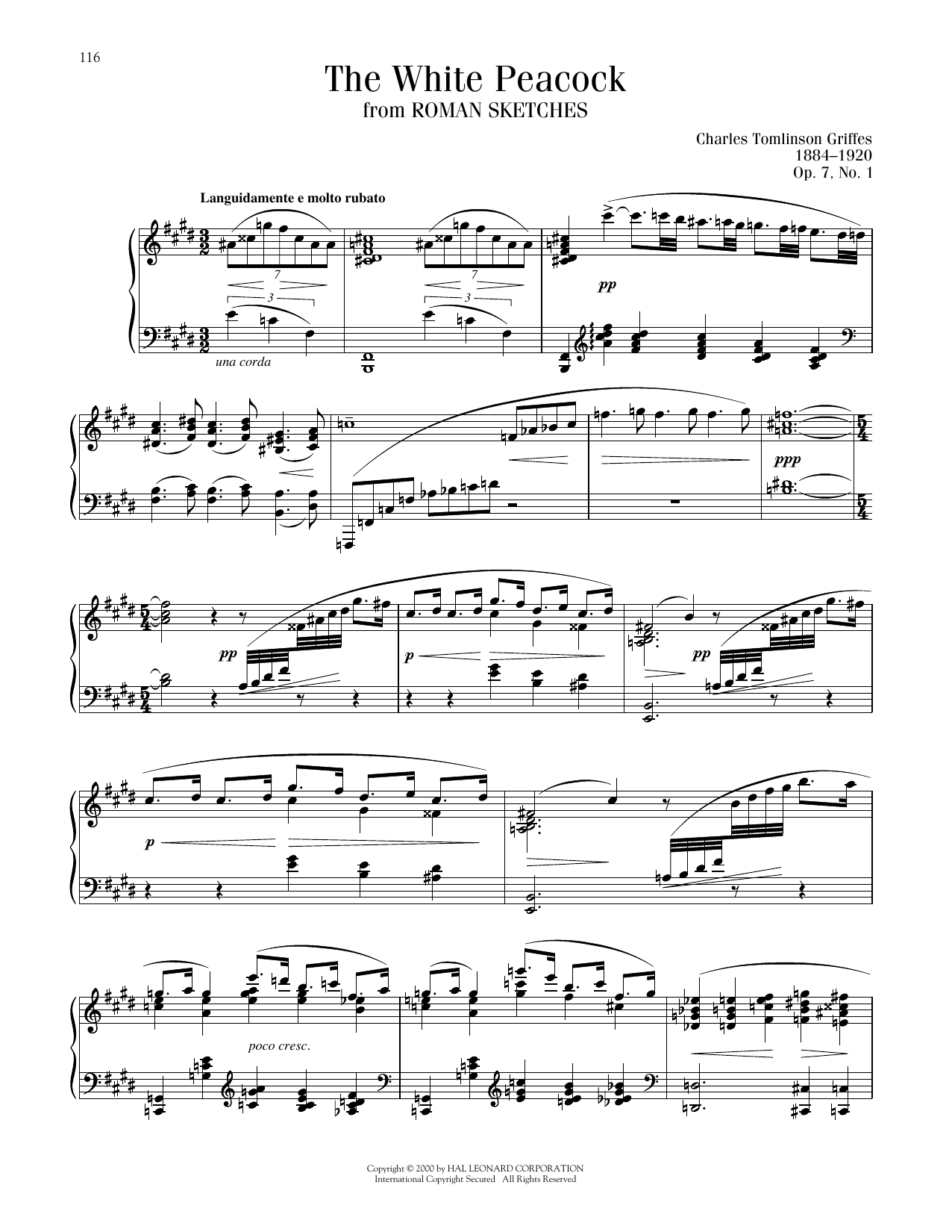 Product picture to: The White Peacock, Op. 7, No. 1