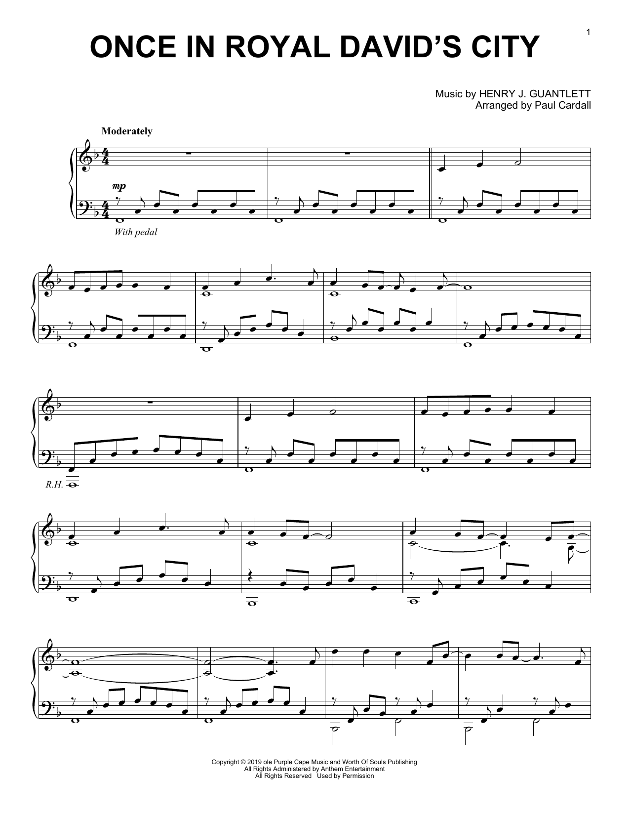 Produktbild zu: Once In Royal David's City (arr. Paul Cardall)