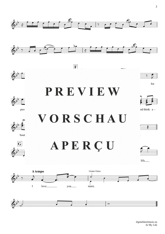 Product gallery: Page 4 of 4 In My Life, Beatles, The, (Querflöte)