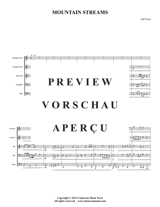 Produktgalerie: Seite 2 von 9 Mountain Streams , , (Blechbläser-Quintett)