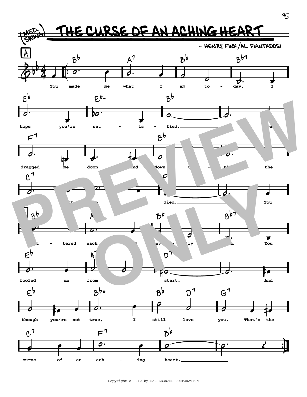 Product picture to: The Curse Of An Aching Heart (arr. Robert Rawlins)