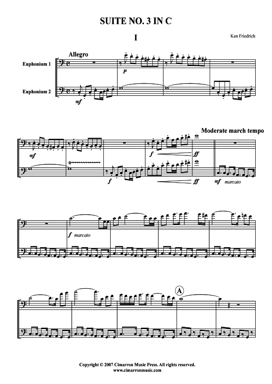 Product picture to: Suite Nr. 3 in C Kenneth Friedrich