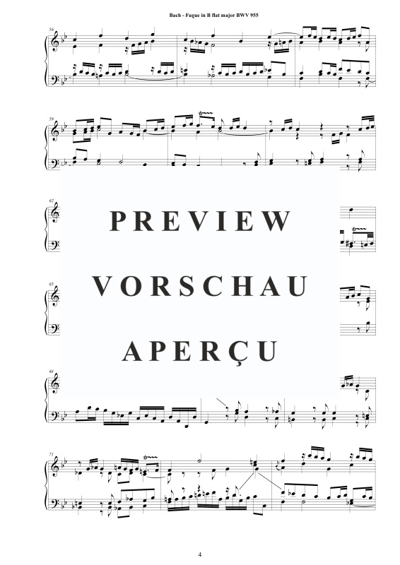 Produktgalerie: Seite 5 von 6 Fuge in B-Dur BWV 955, , Klavier Solo