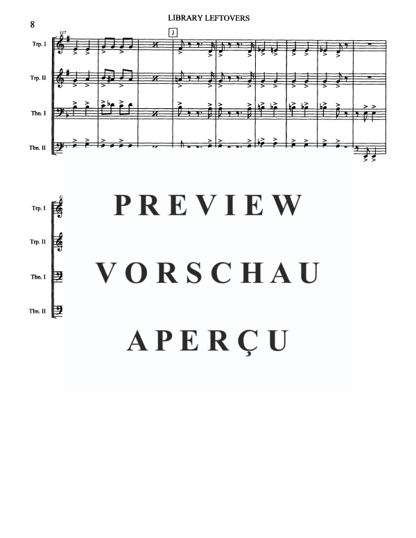 Produktgalerie: Seite 10 von 11 Library Leftovers, , Blechbläserquartett