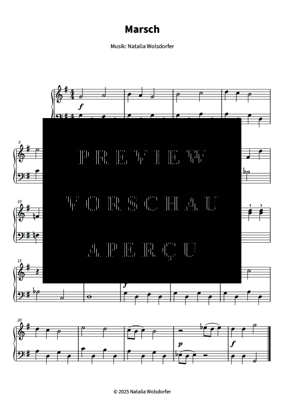 Produktgalerie: Seite 1 von 5 Einkaufsmarsch - Fröhlicher Klaviermarsch in G-Dur, , Klavier Solo